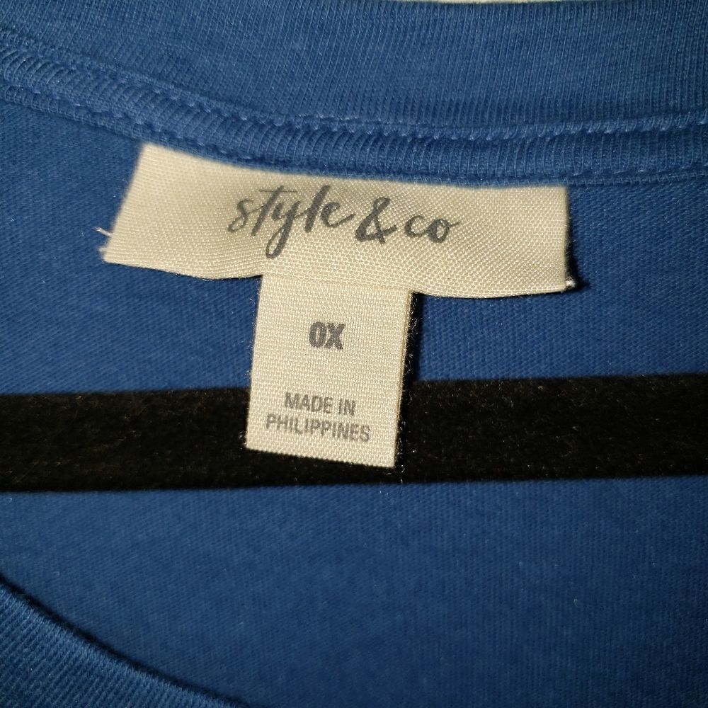 Style & Co. Printed Mixed Media Pullover Top - Picture 4 of 8
